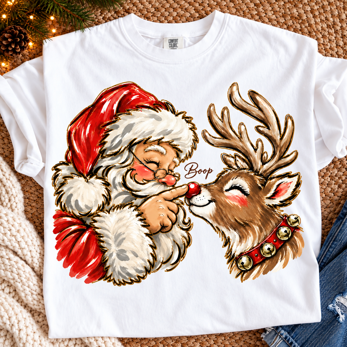Santa and Rudolph T-shirt