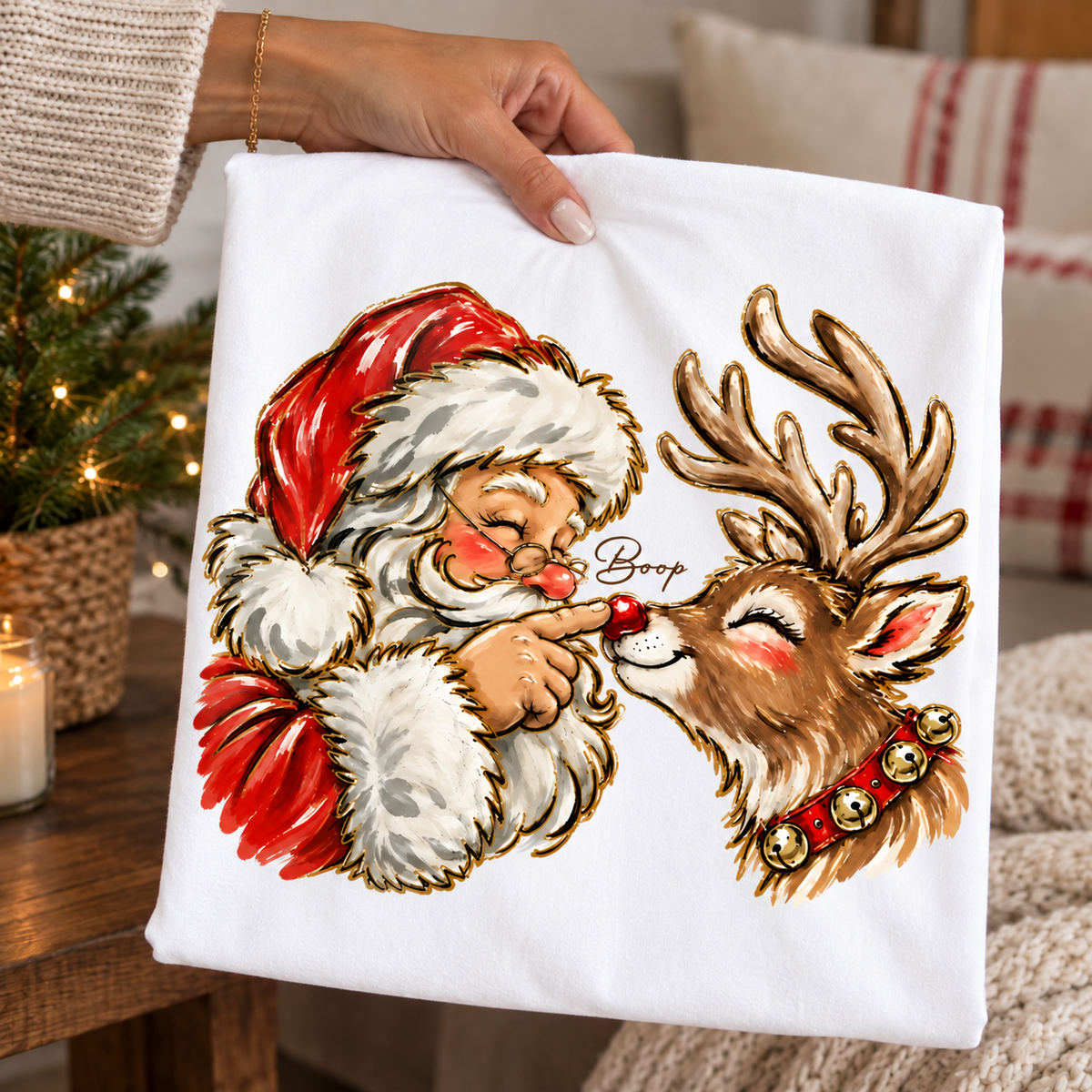 Santa and Rudolph T-shirt