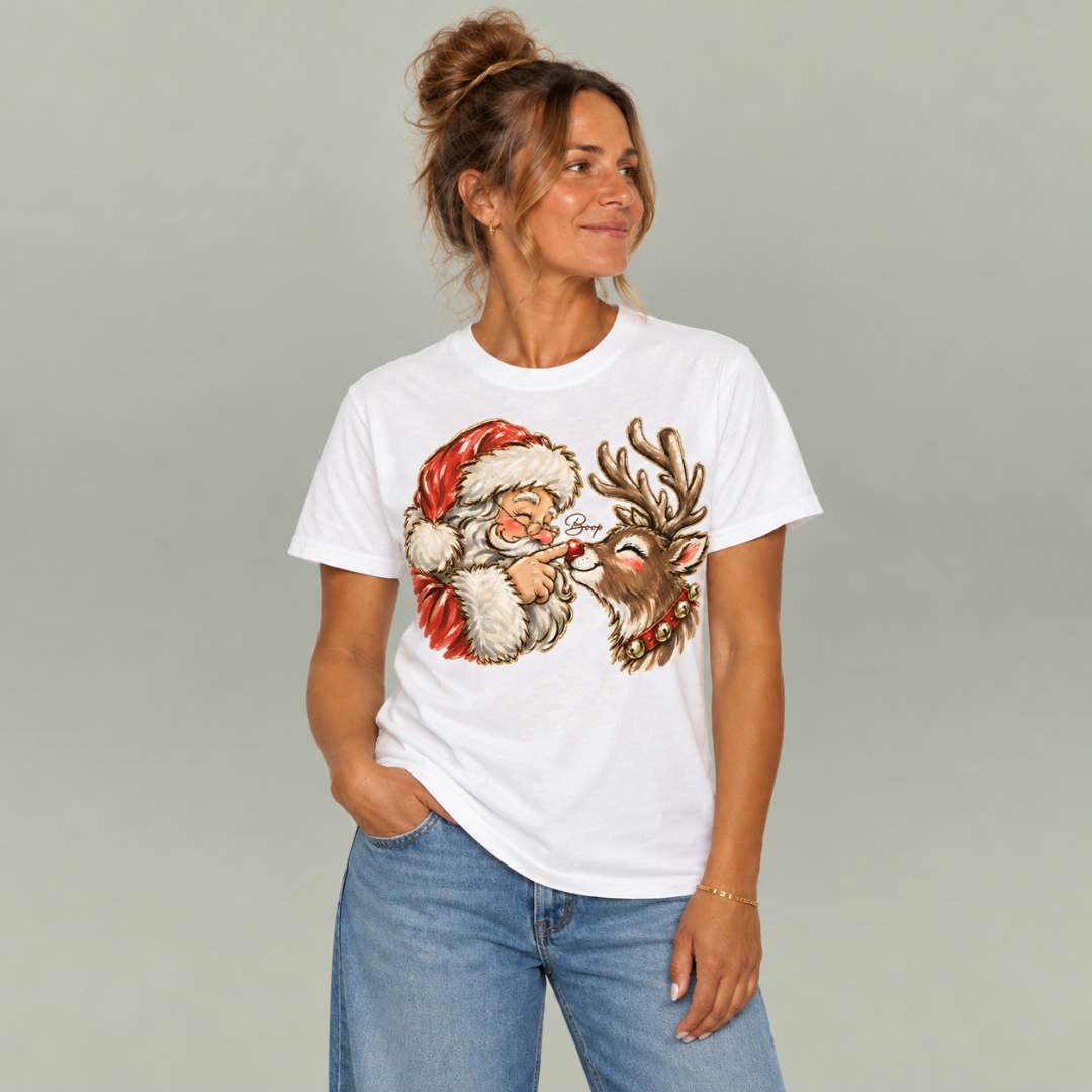 Santa and Rudolph T-shirt