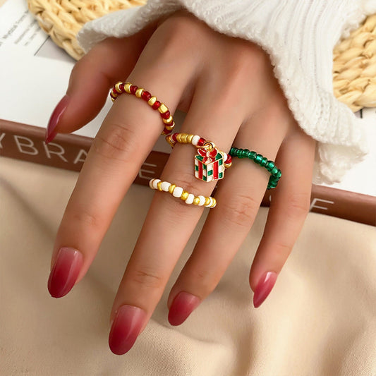 Christmas Bead Ring