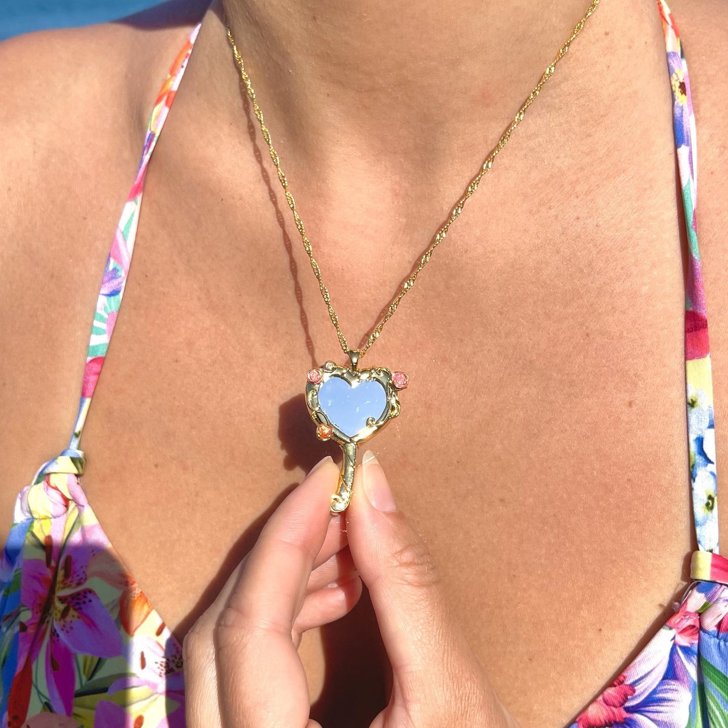 Heart Mirror Necklace